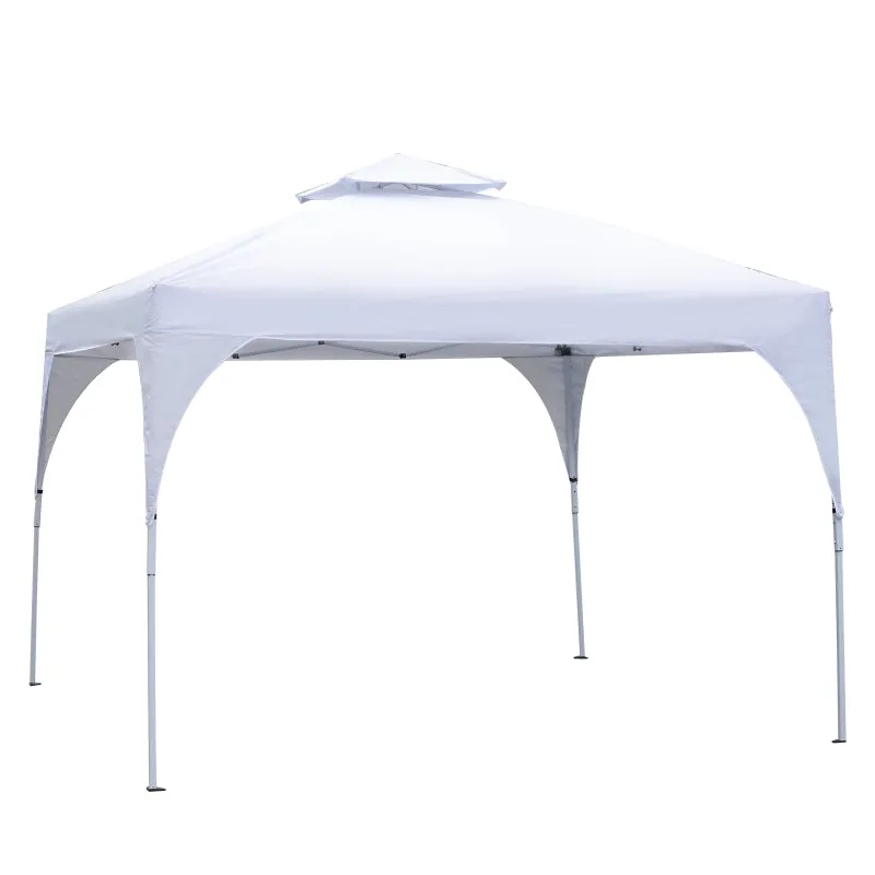 10x10 ft Easy Outdoor Pop Up Party Tent with Carrying Bag -  White