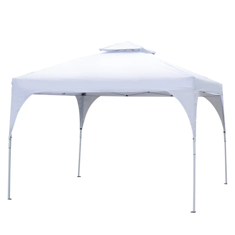 10x10 ft Easy Outdoor Pop Up Party Tent with Carrying Bag -  White