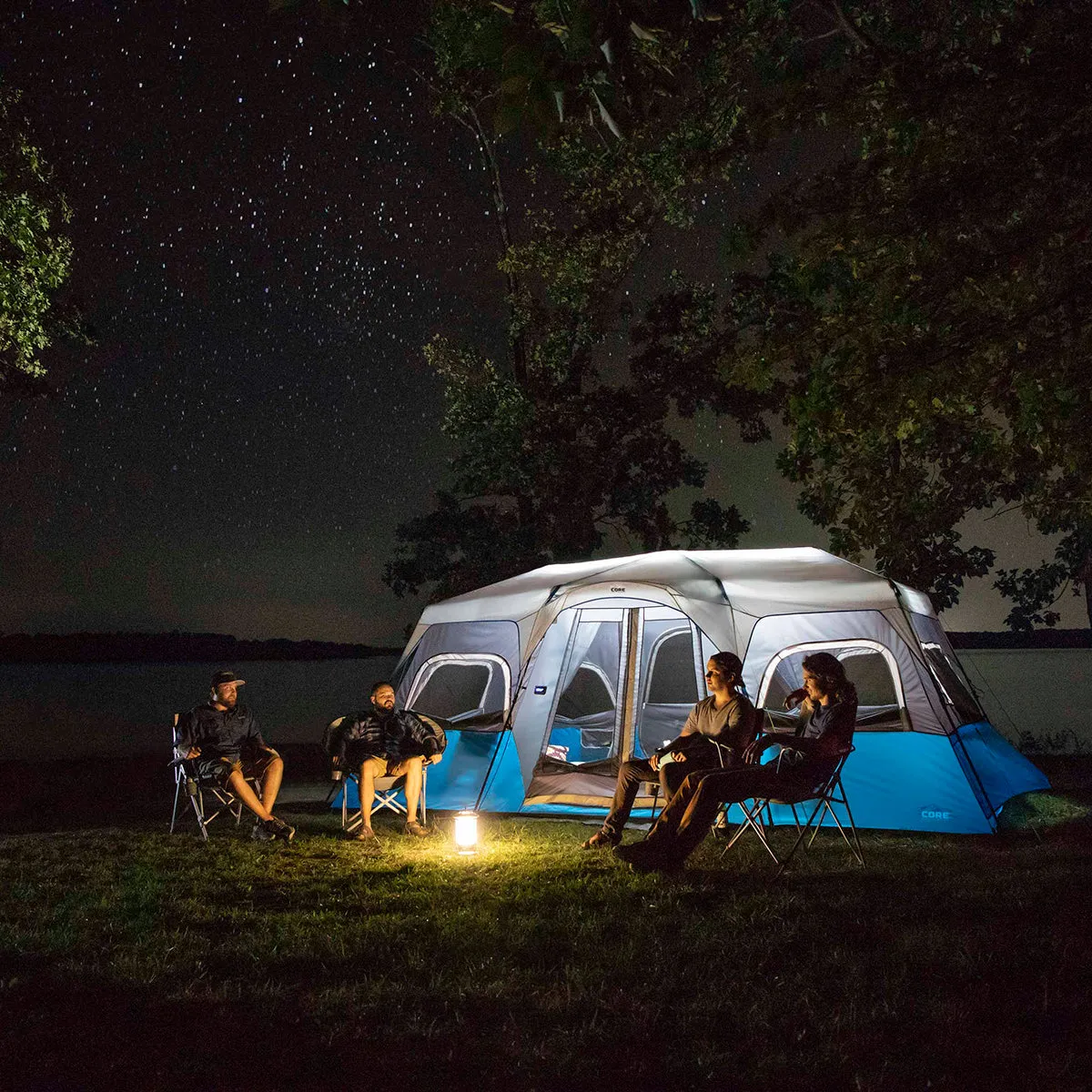 12 Person Lighted Instant Cabin Tent 18’ x 10’