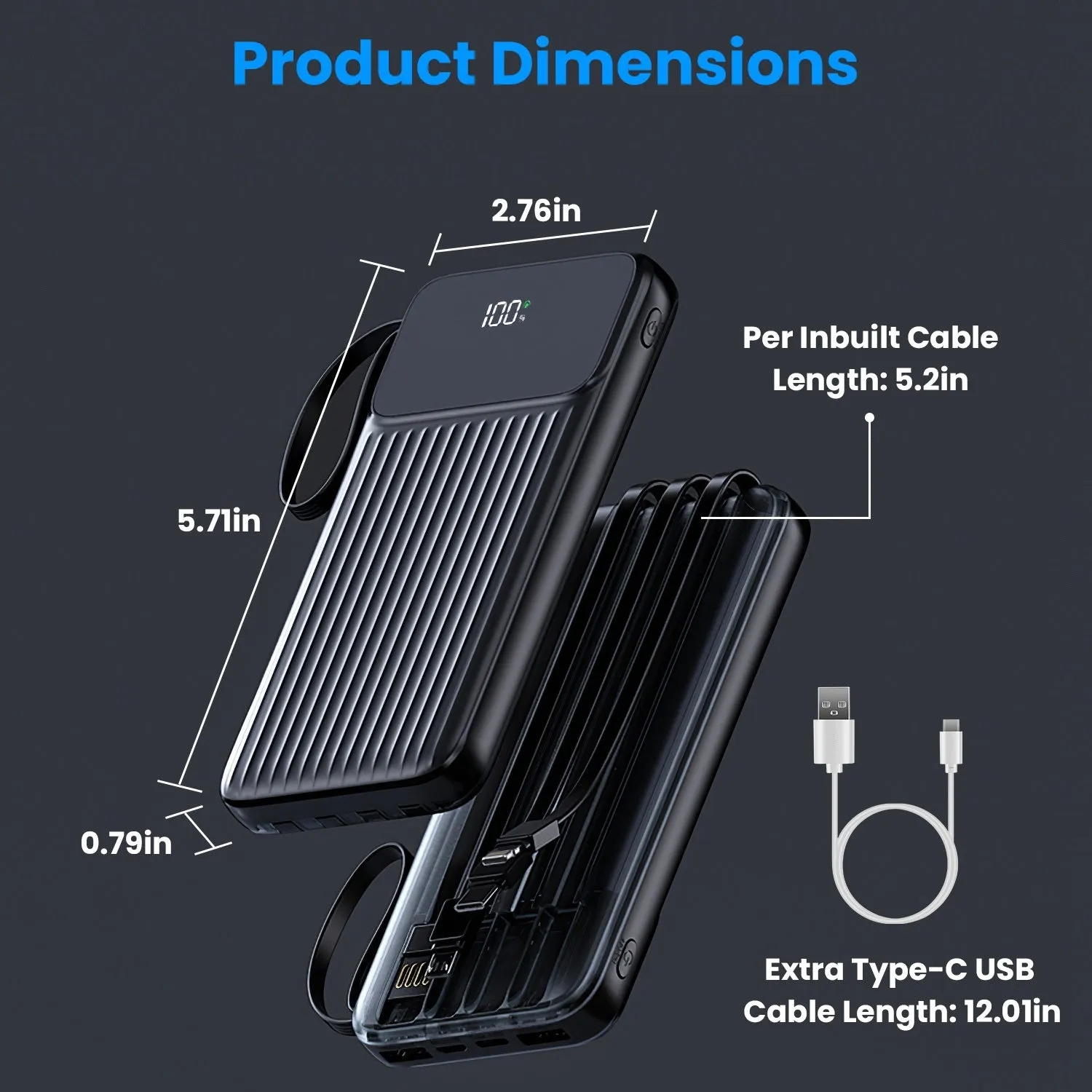 20000mAh Fast Charging Power Bank Portable Charger