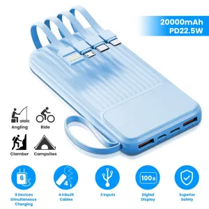 20000mAh Fast Charging Power Bank Portable Charger