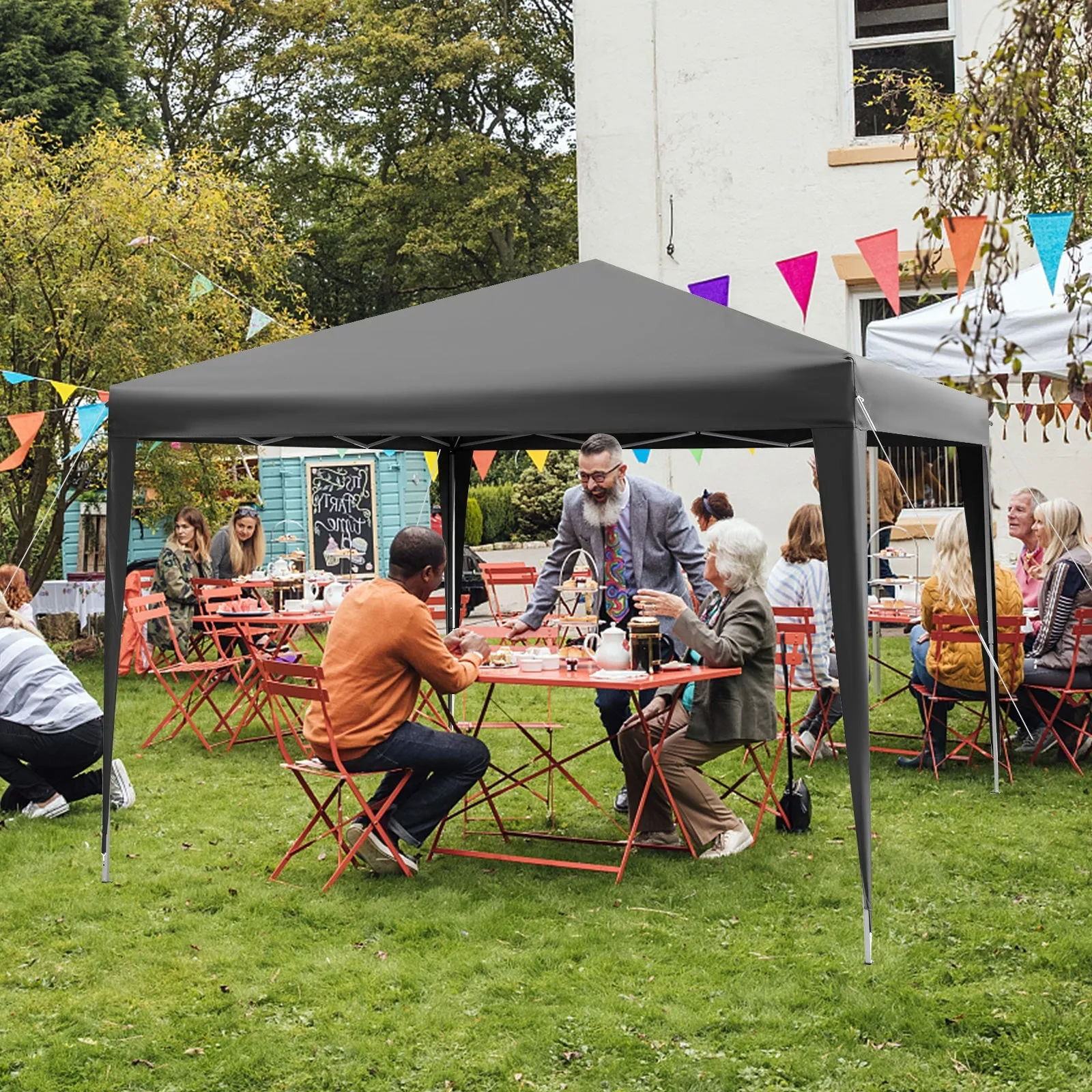 295 x 295 CM Outdoor Portable Instant Pop-up Canopy with Carrying Bag