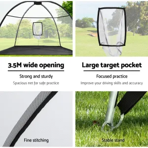 3.5m Golf Practice Net, Wide Target, 80G Mesh - Everfit