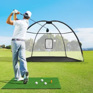 3.5m Golf Practice Net with Driving Mat Training Aid Target Hitting