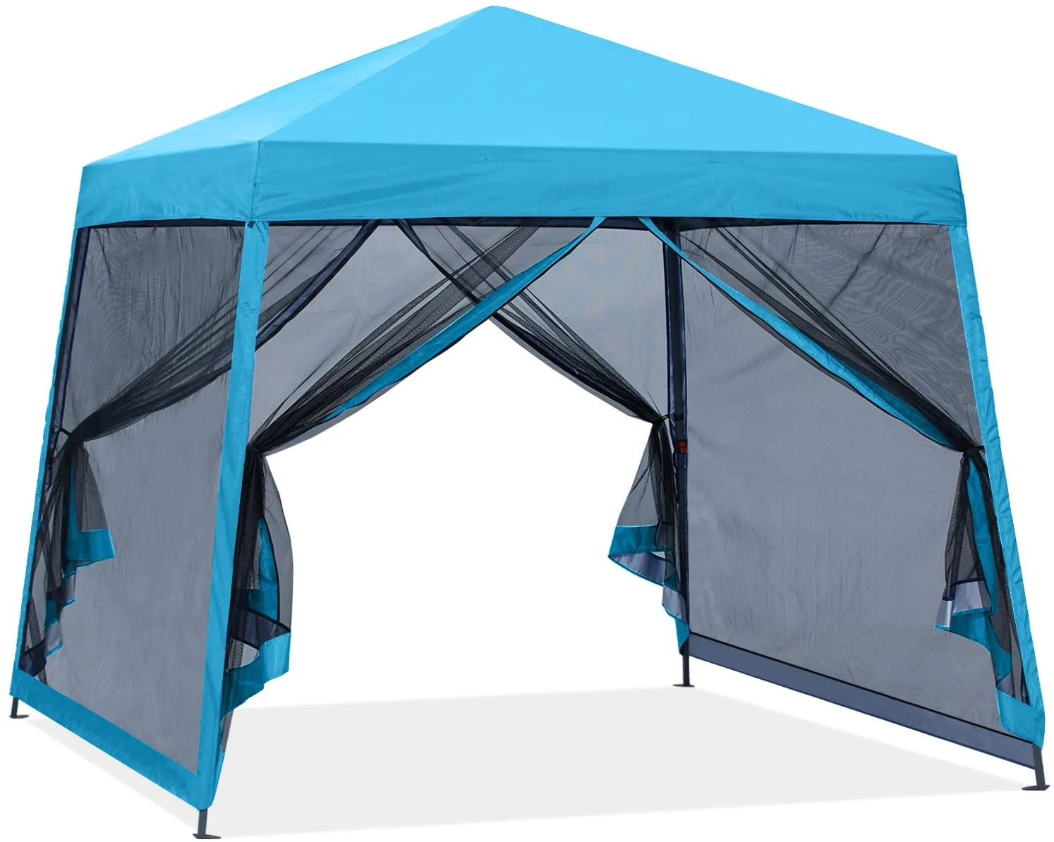 ABCCANOPY Outdoor Slant 10x10/12x12 Camping Canopy Tent With Mesh Walls