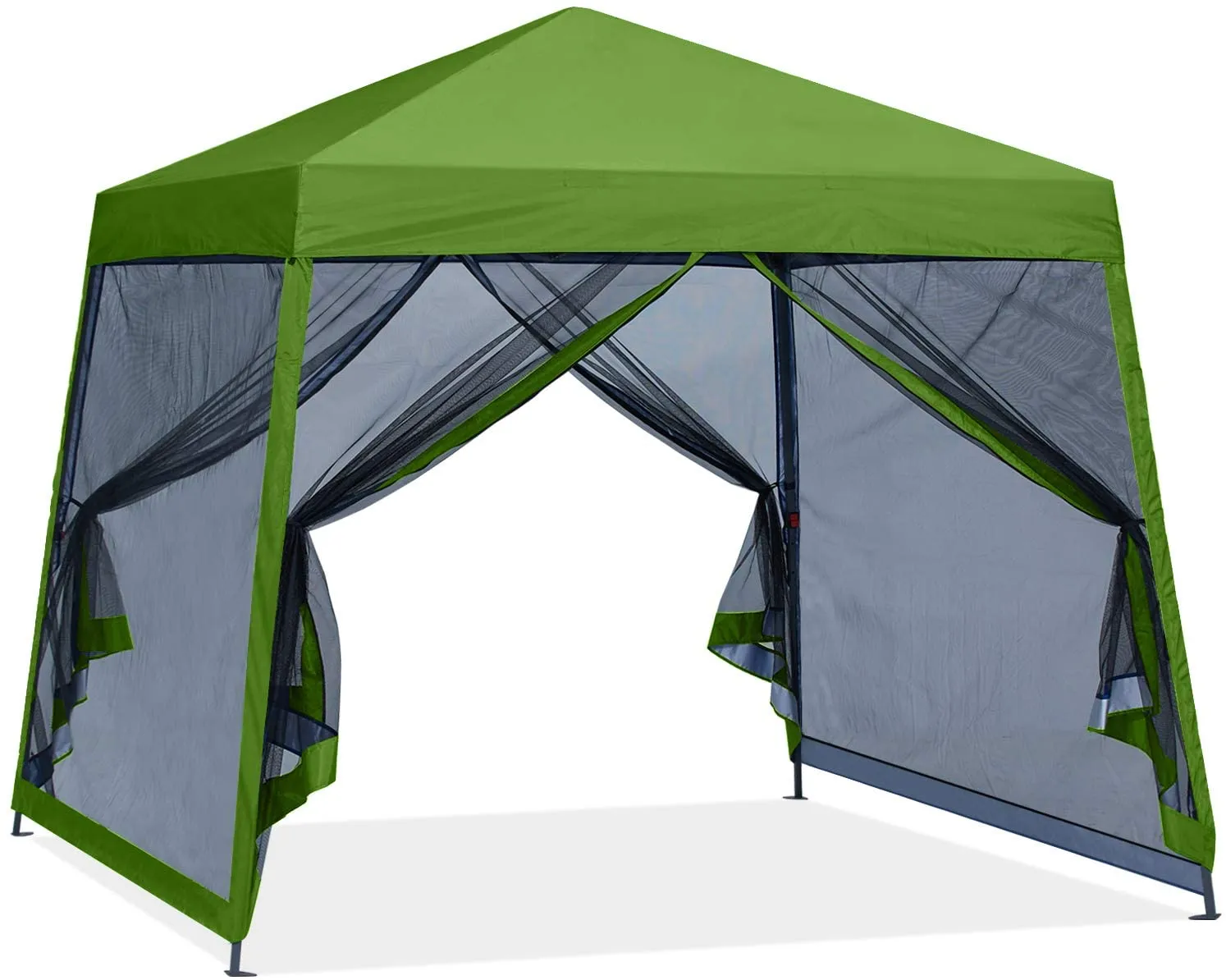 ABCCANOPY Outdoor Slant 10x10/12x12 Camping Canopy Tent With Mesh Walls