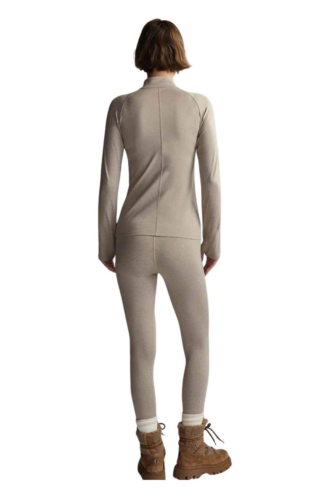 Always Warm Base Layer Half Zip, Taupe Marl