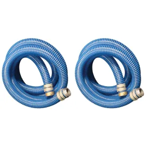 Apache 98106501 2 Inch Diameter 20 Foot PVC Flexible Pool Hose, Blue (2 Pack)