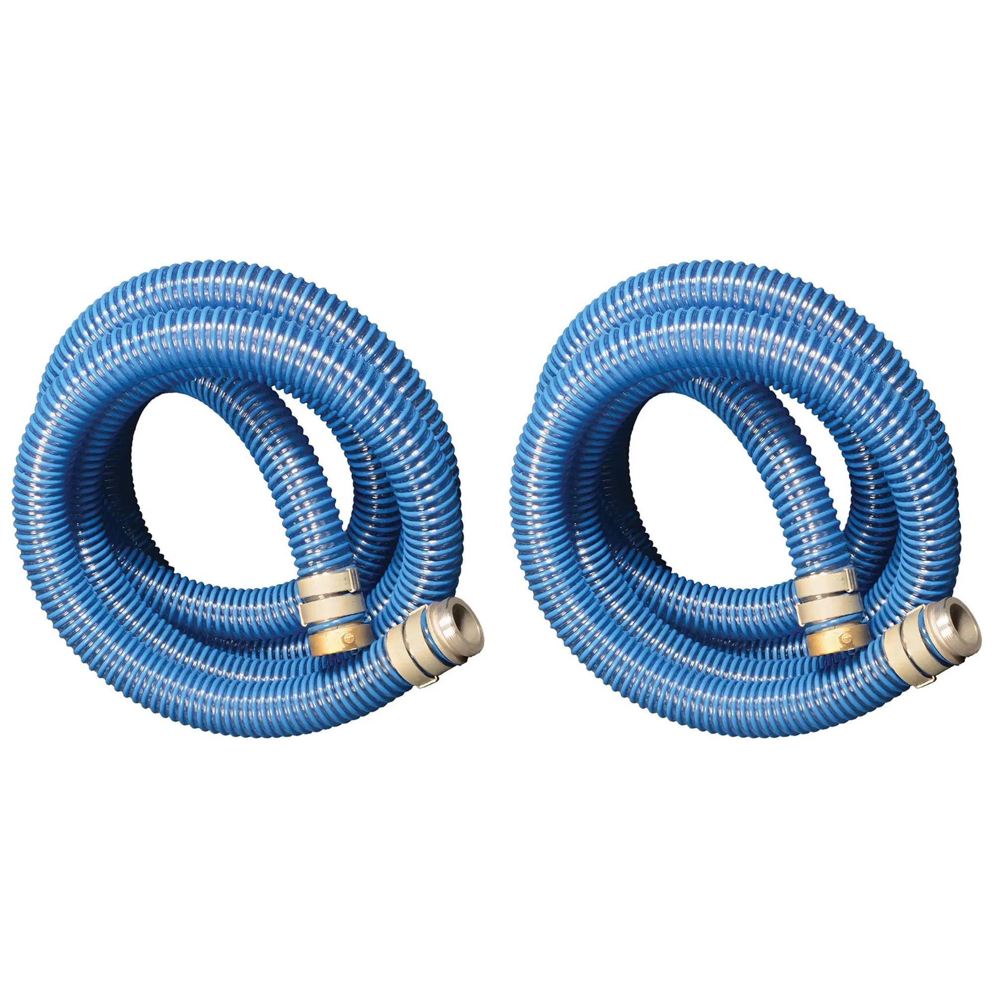 Apache 98106501 2 Inch Diameter 20 Foot PVC Flexible Pool Hose, Blue (2 Pack)