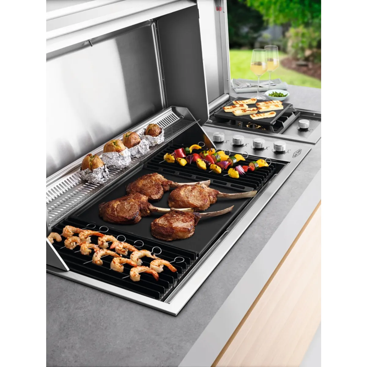 BeefEater Signature Proline 6 Burner Built-in BBQ with Hood