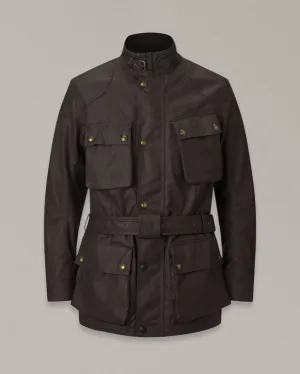 BELSTAFF TRIALMASTER ULTRACORE WAX COTTON MOTORCYCLE JACKET - MAHOGANY