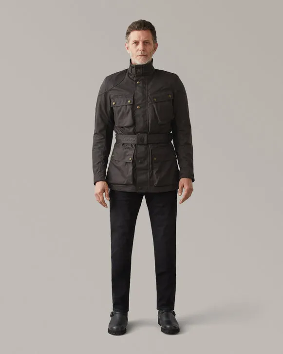 BELSTAFF TRIALMASTER ULTRACORE WAX COTTON MOTORCYCLE JACKET - MAHOGANY