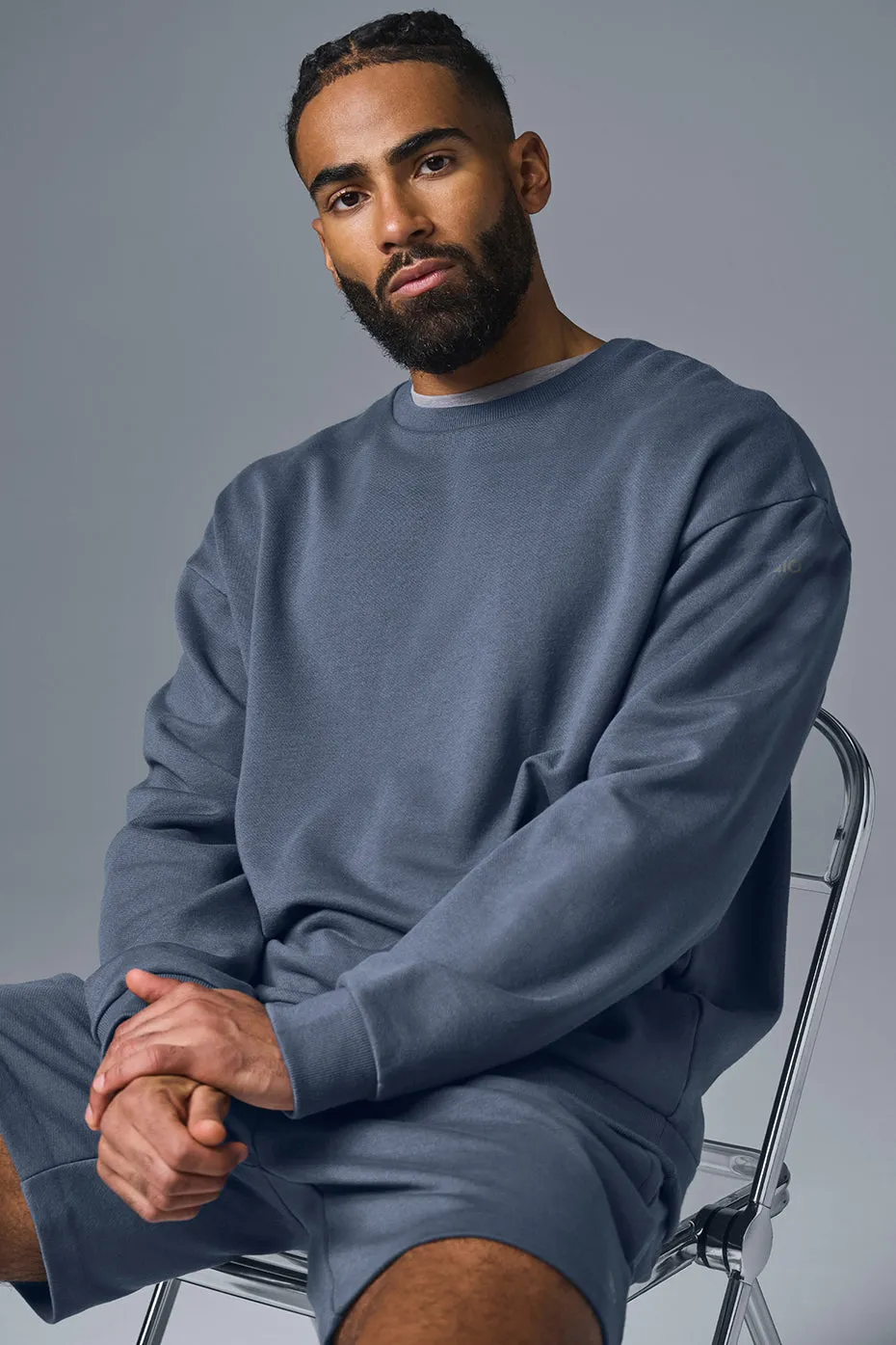 Chill Crew Neck Pullover - Bluestone