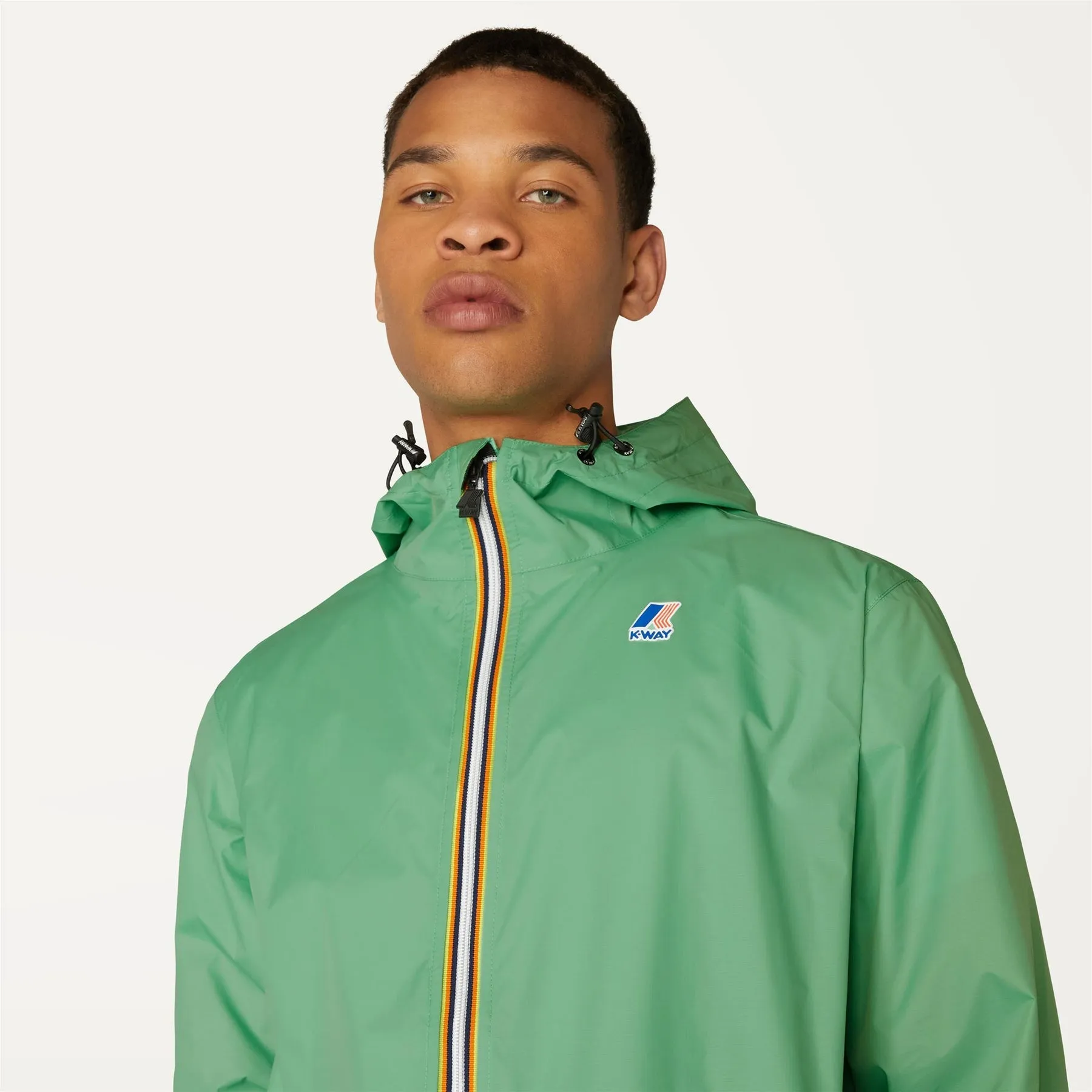 Claude - Unisex Packable Full Zip Waterproof  Rain Jacket in Green Zeph