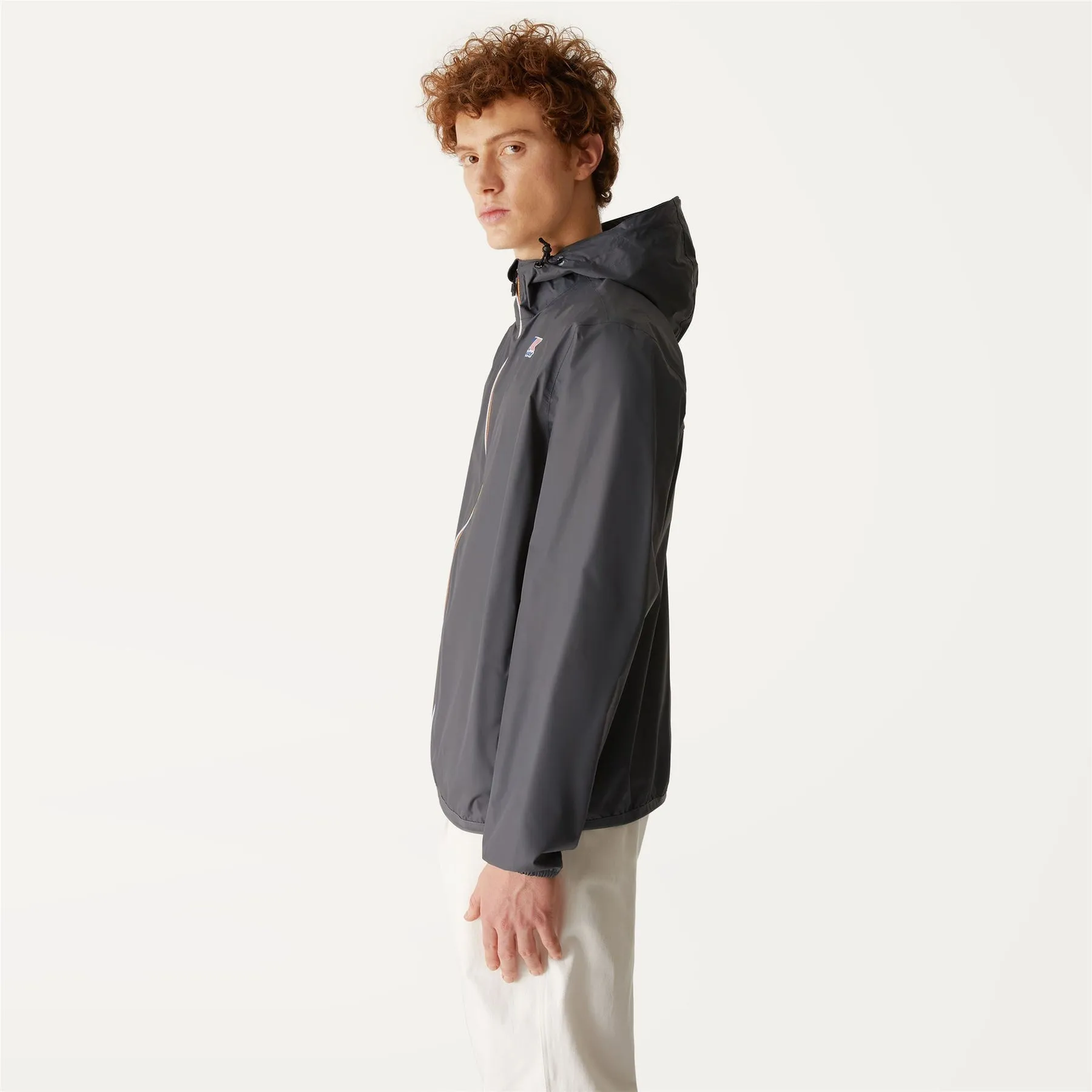 Claude - Unisex Packable Full Zip Waterproof  Rain Jacket in Grey Smoked