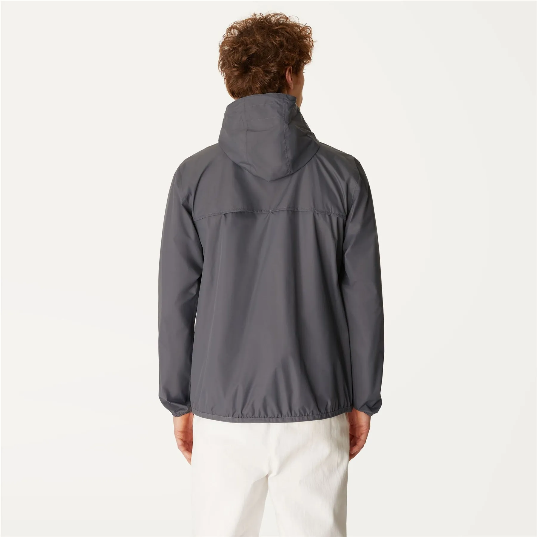 Claude - Unisex Packable Full Zip Waterproof  Rain Jacket in Grey Smoked