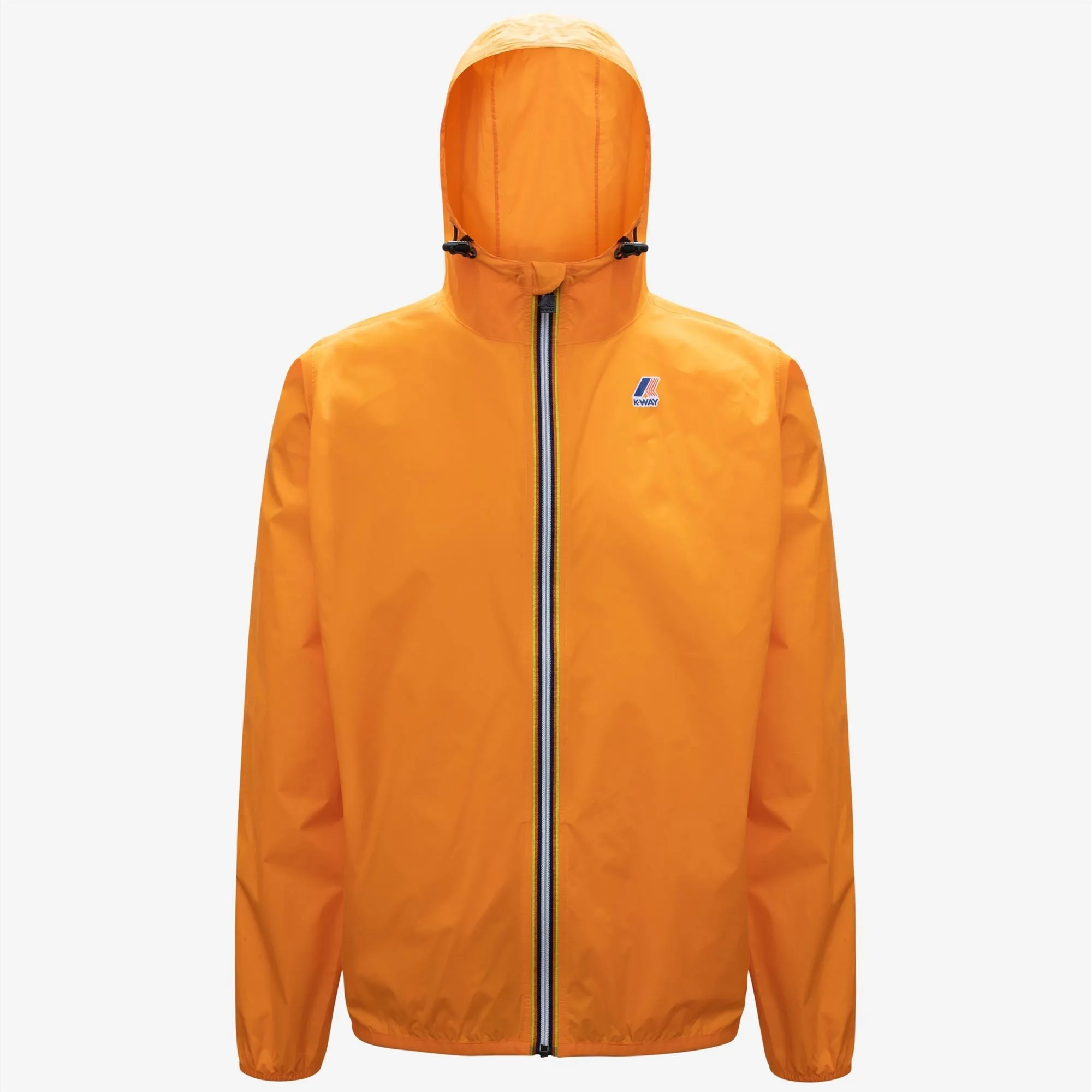 Claude - Unisex Packable Full Zip Waterproof  Rain Jacket in Orange