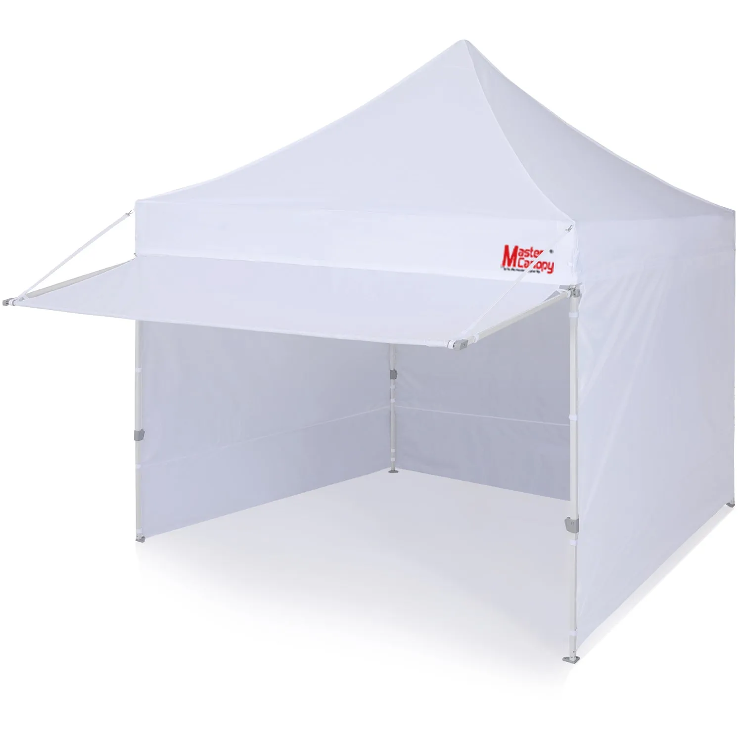 Commercial Series- 10x10 Pop Up Canopy Tent with Awning and 4 Removable Sidewalls