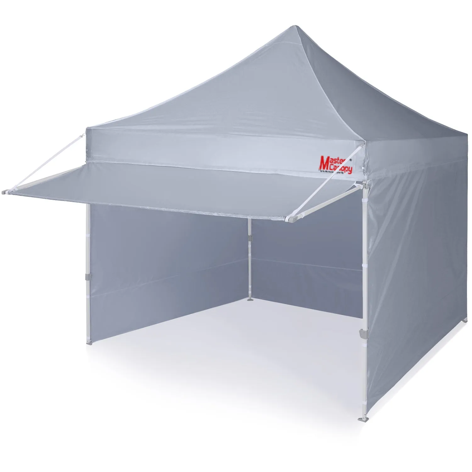 Commercial Series- 10x10 Pop Up Canopy Tent with Awning and 4 Removable Sidewalls