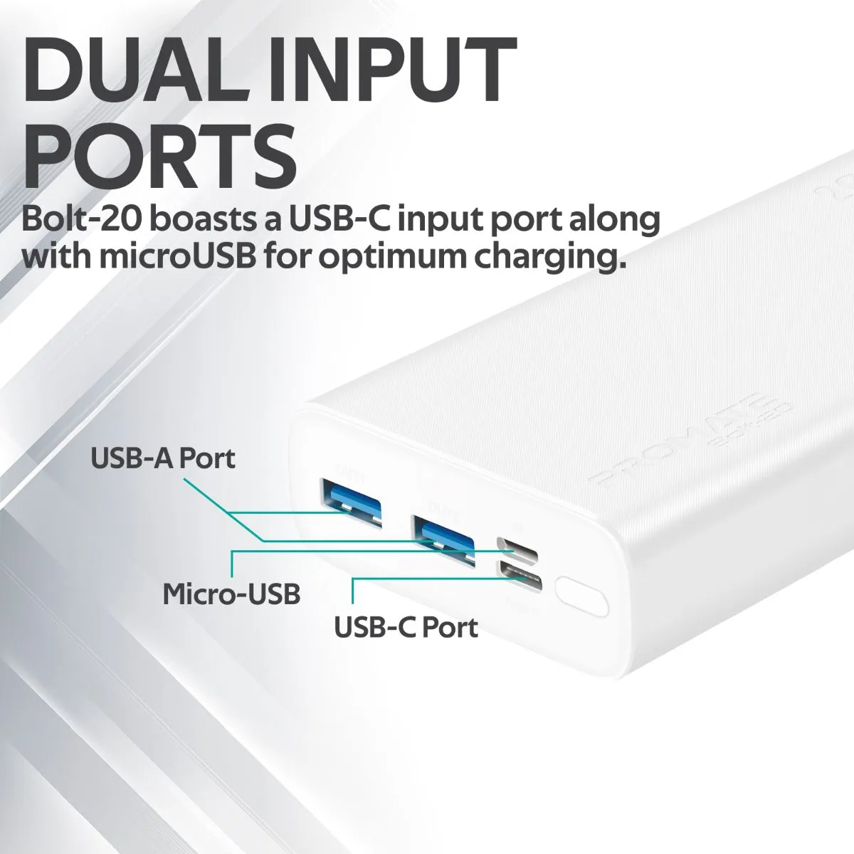 Compact Smart Charging Power Bank with Dual USB Output