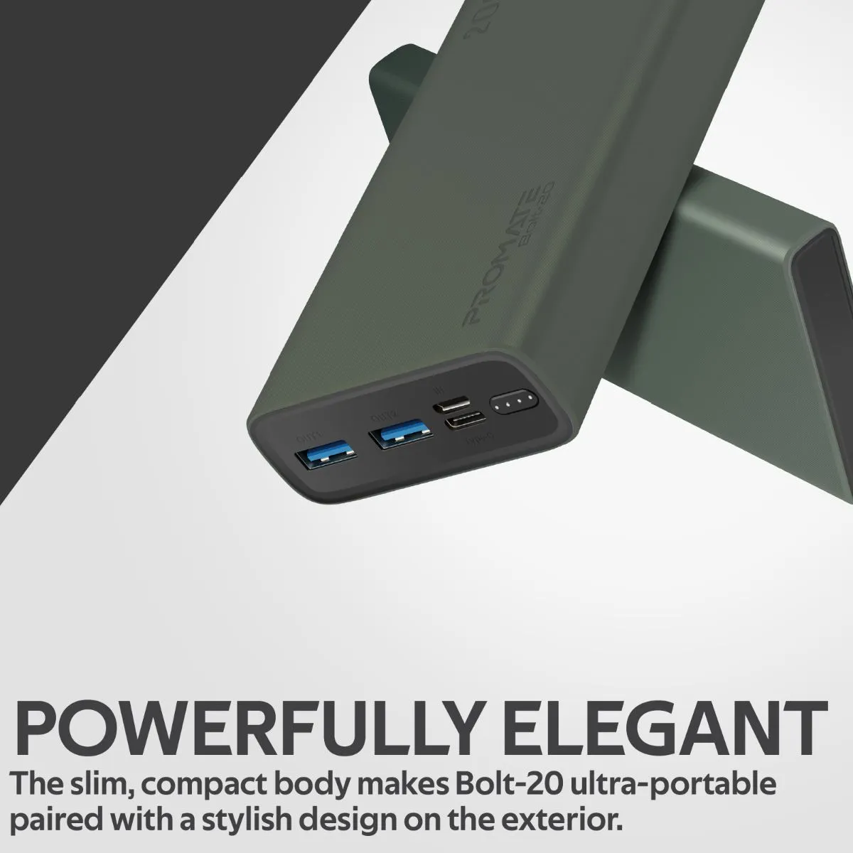 Compact Smart Charging Power Bank with Dual USB Output