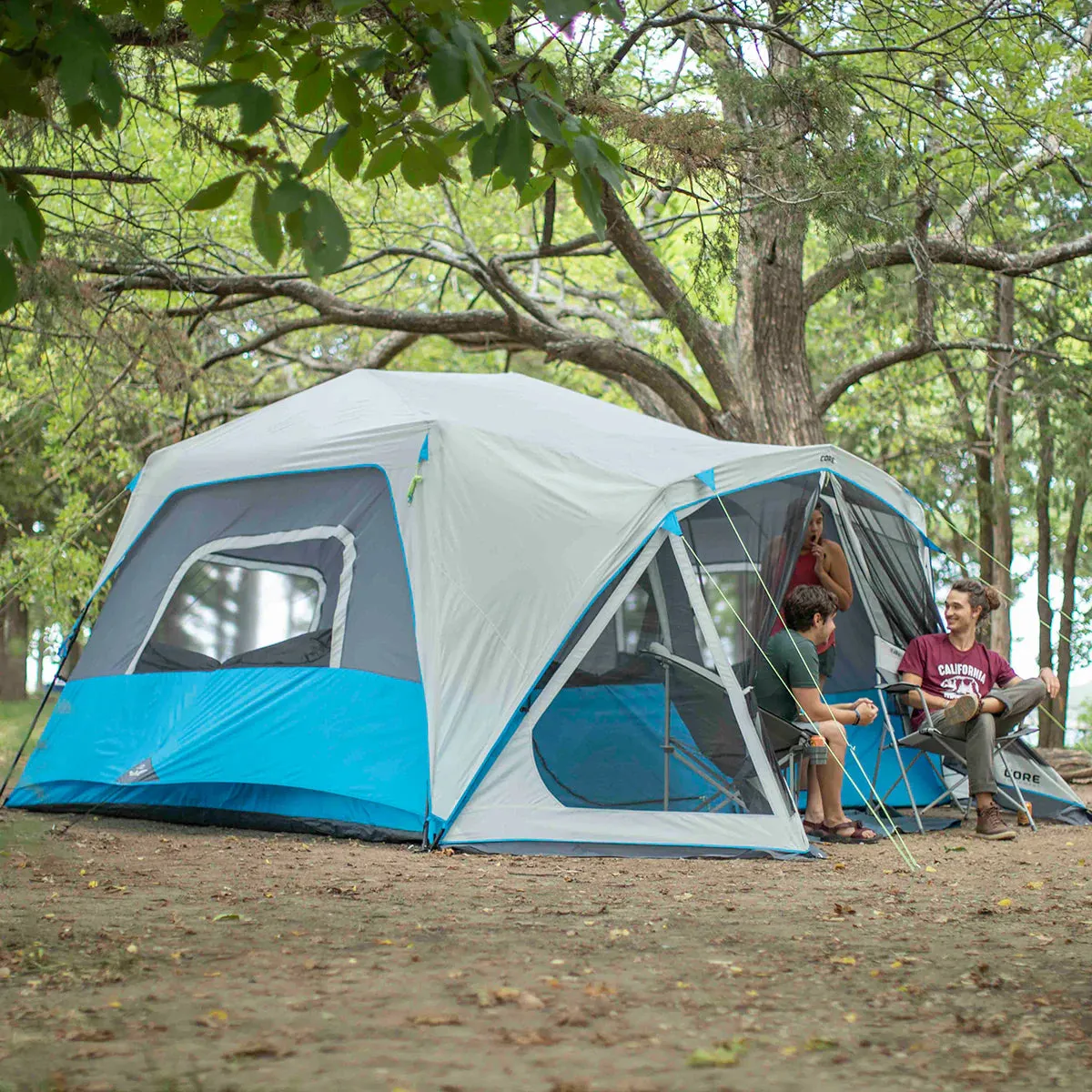 CORE 10 Person Lighted Instant Tent with Screen Room 14' x 10'