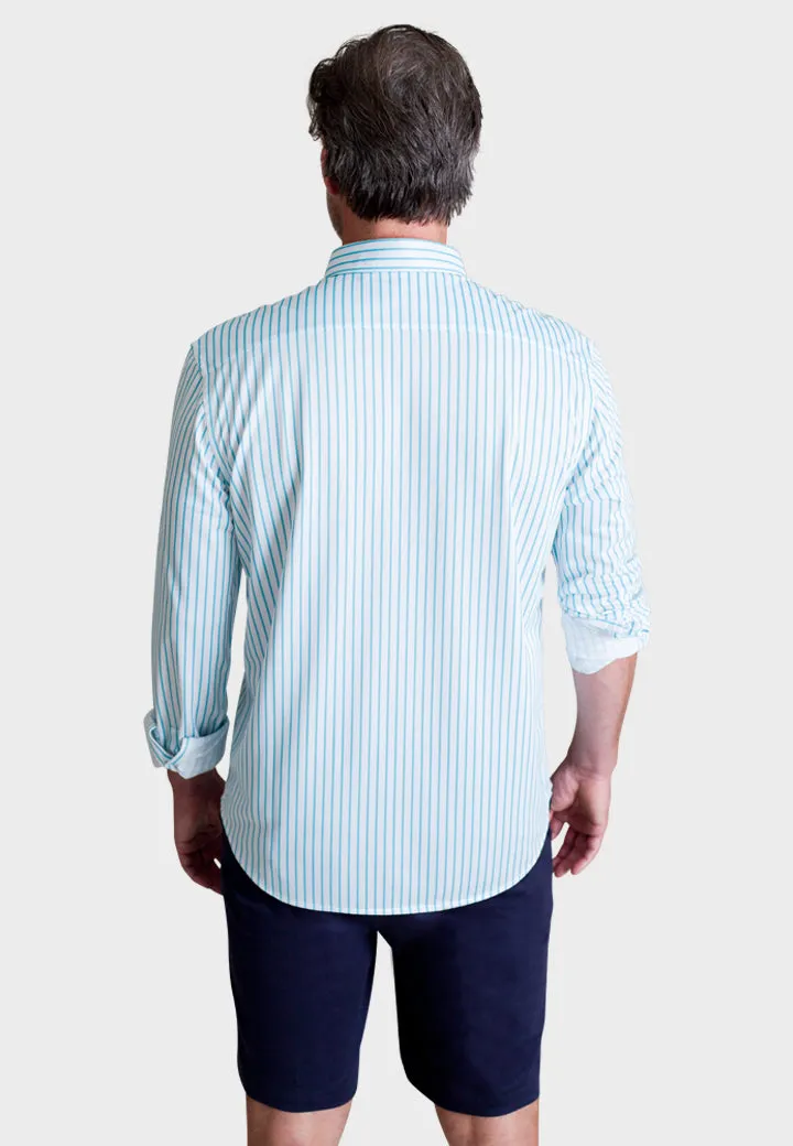 Corsica Stripe Long Sleeve Tech Shirt