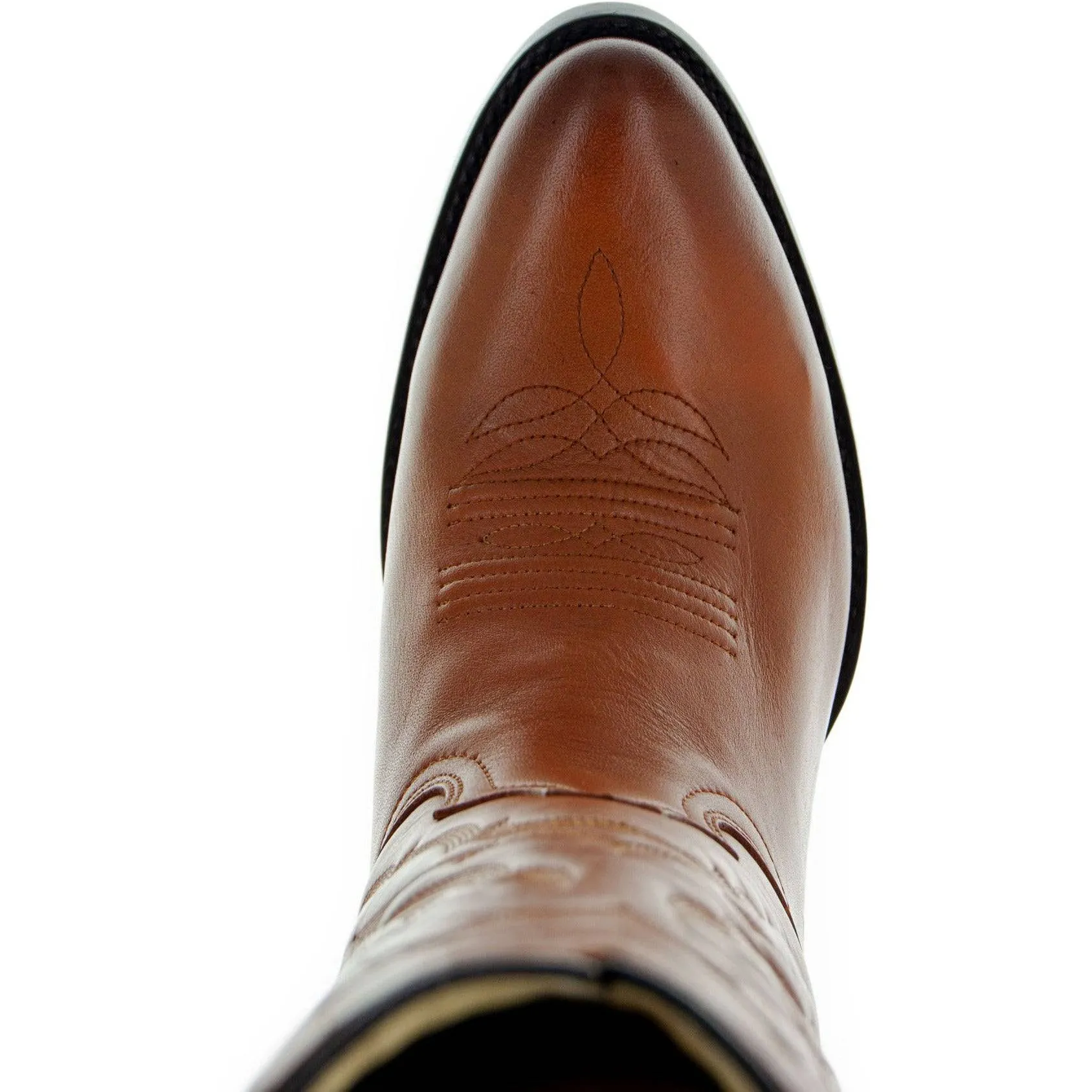 Cowboy Dress Boots | Mens Classic Round-Toe Boots (H7001-Tan)