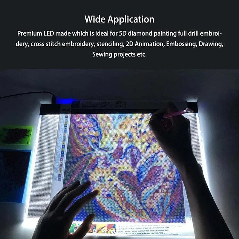 Diamond Painting & Embroidery Light Pad: Portable Eye Protection Solution