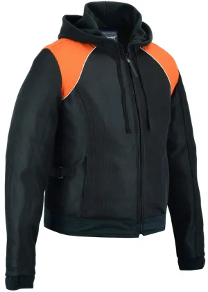 DS827 Women's Mesh 3-in-1 Riding Jacket (Black/Orange)