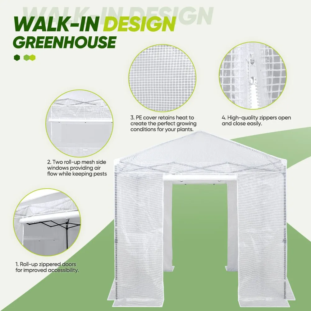 EAGLE PEAK 8x8 Portable Walk-in Greenhouse