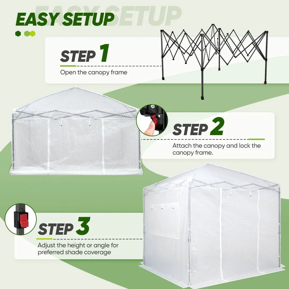 EAGLE PEAK 8x8 Portable Walk-in Greenhouse