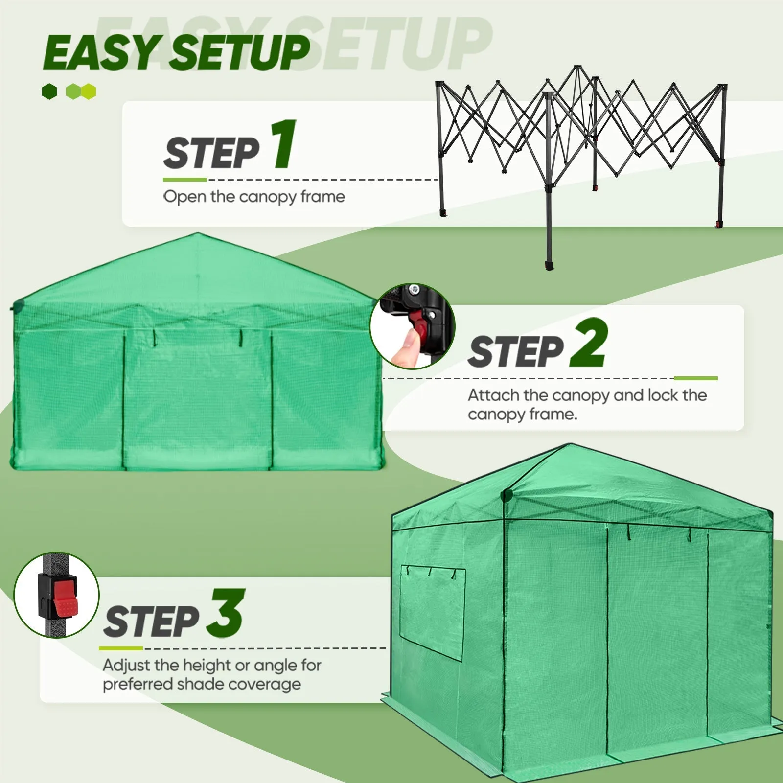 EAGLE PEAK 8x8 Portable Walk-in Greenhouse