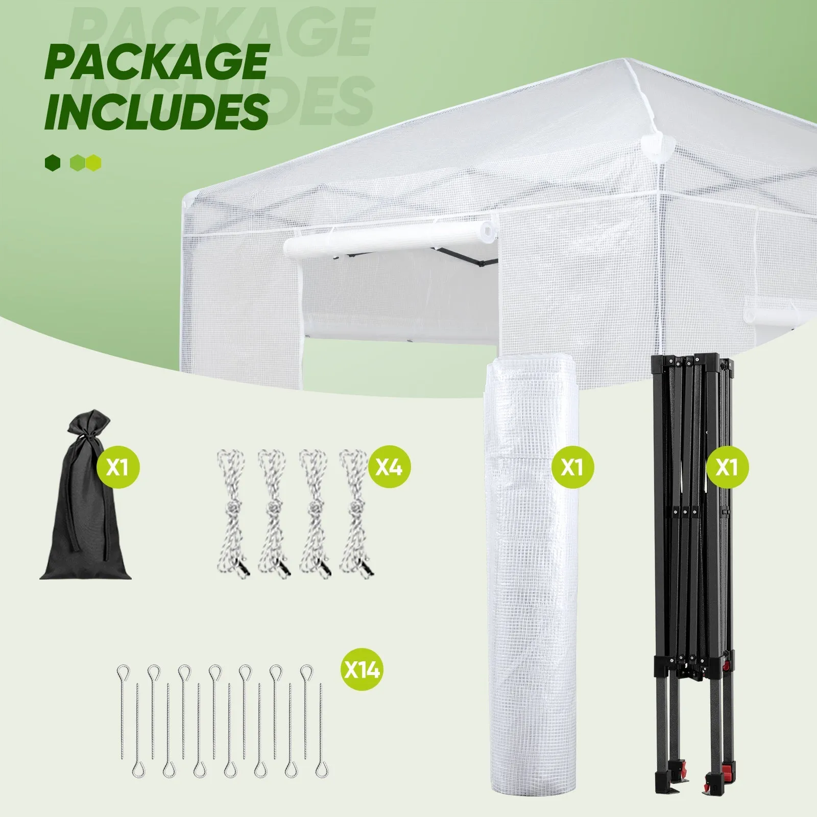 EAGLE PEAK 8x8 Portable Walk-in Greenhouse