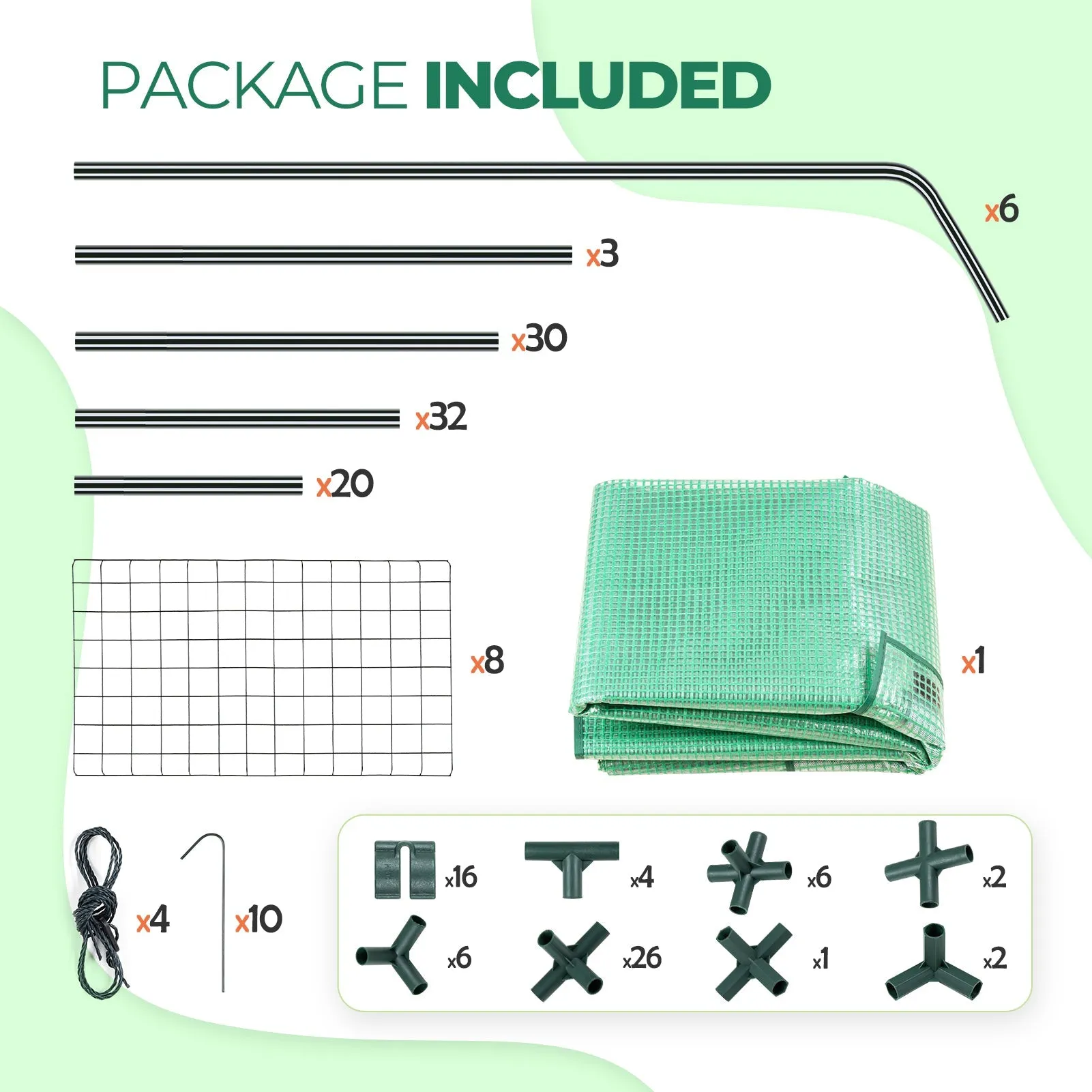 EAGLE PEAK Mini Walk-in Greenhouse 57'' x 57'' x 77''