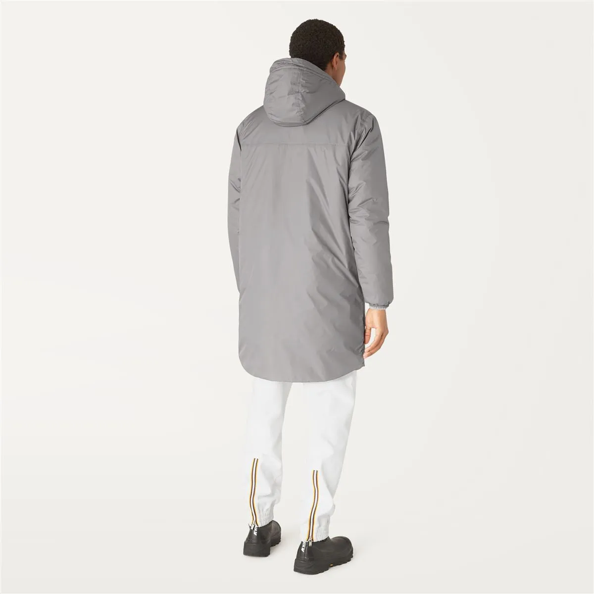 Eiffel Orsetto - Unisex Sherpa Lined Waterproof Rain Jacket in Grey Smoked