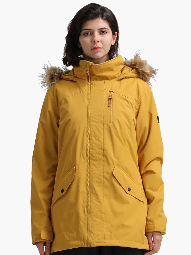 Fashion Yellow Thermal Warm Waterproof Windproof Women's Ski/Snowboard Jackets