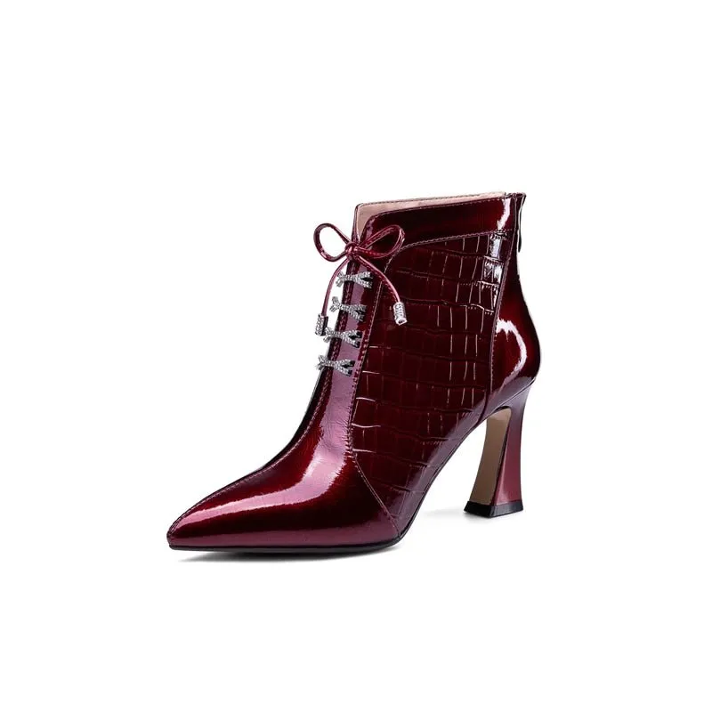 GatorLuxe Zipper Closed Exotic Ankle Boots