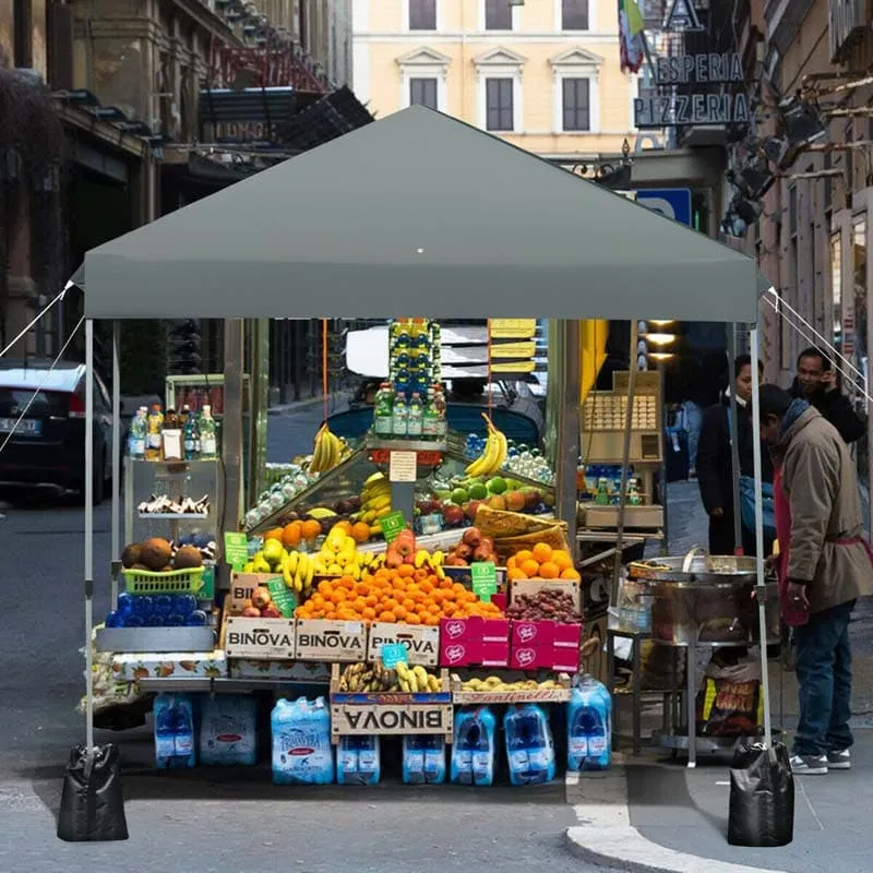 GrandShoppersHub  8’ x 8' Outdoor Pop up Canopy Tent Instant Shelter Canopy with Roller Bag & 4 Sand Bags