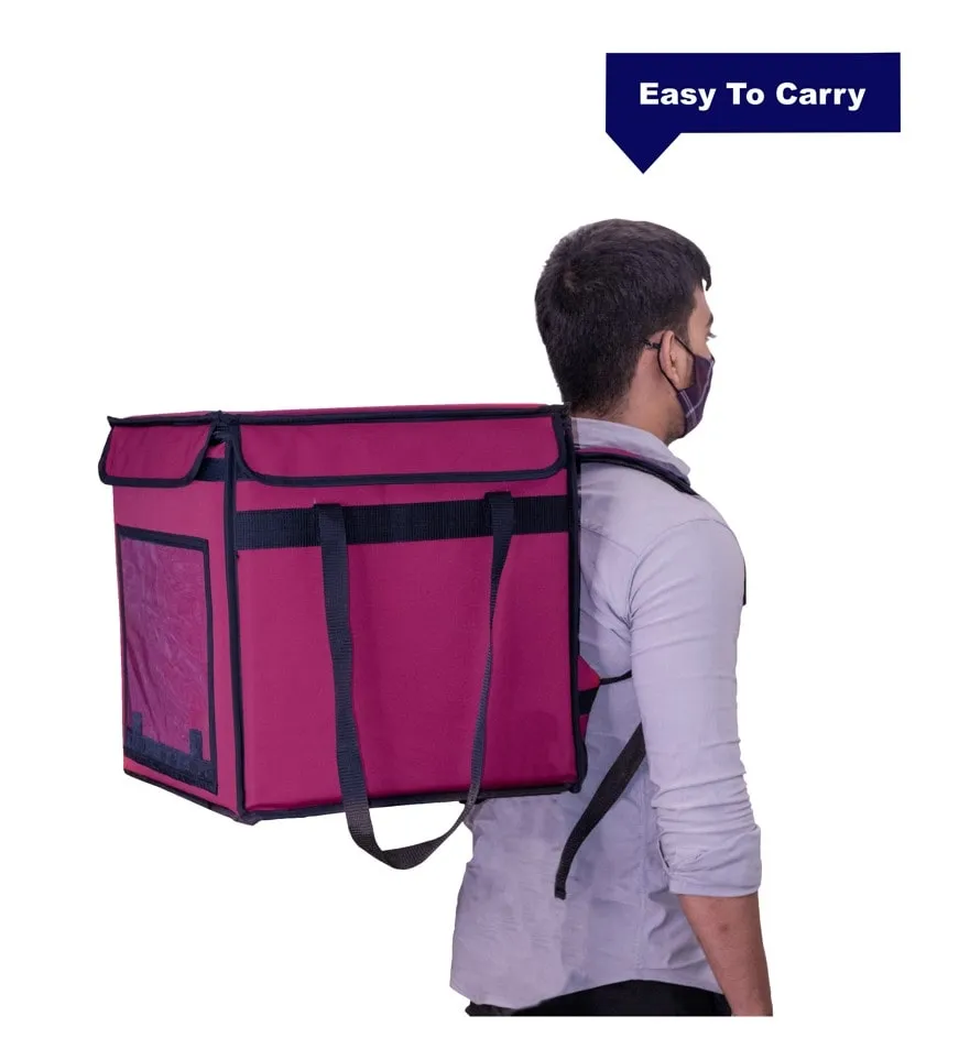 Grocery Delivery Bag | Food and Ecommerce bag | 14" Inch (Maroon) - Stonkar Pro-Delivery Bag