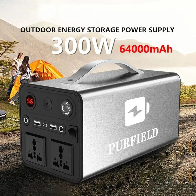 High-Capacity 90000mAh 300W Outdoor Power Generator with Multi-Output and Emergency Features