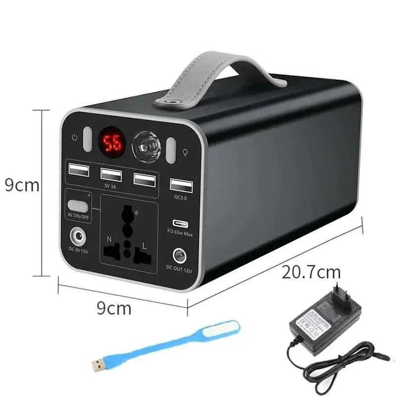 High-Capacity 90000mAh 300W Outdoor Power Generator with Multi-Output and Emergency Features