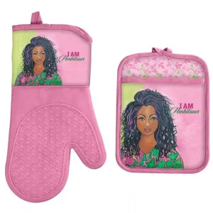 I Am Ambitious Oven Mitt and Potholder Set