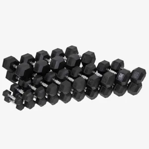 ISF Rubber Hex Dumbbells Sets - Durable and Low-Odor Dumbbells