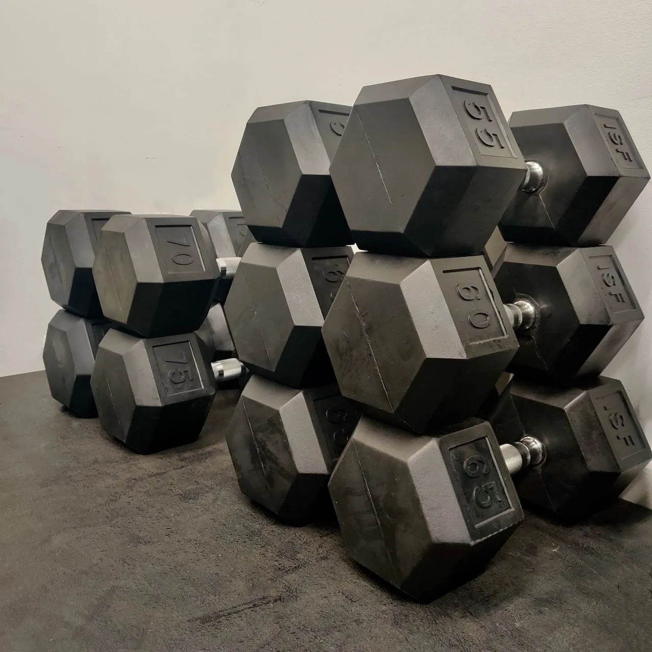 ISF Rubber Hex Dumbbells Sets - Durable and Low-Odor Dumbbells