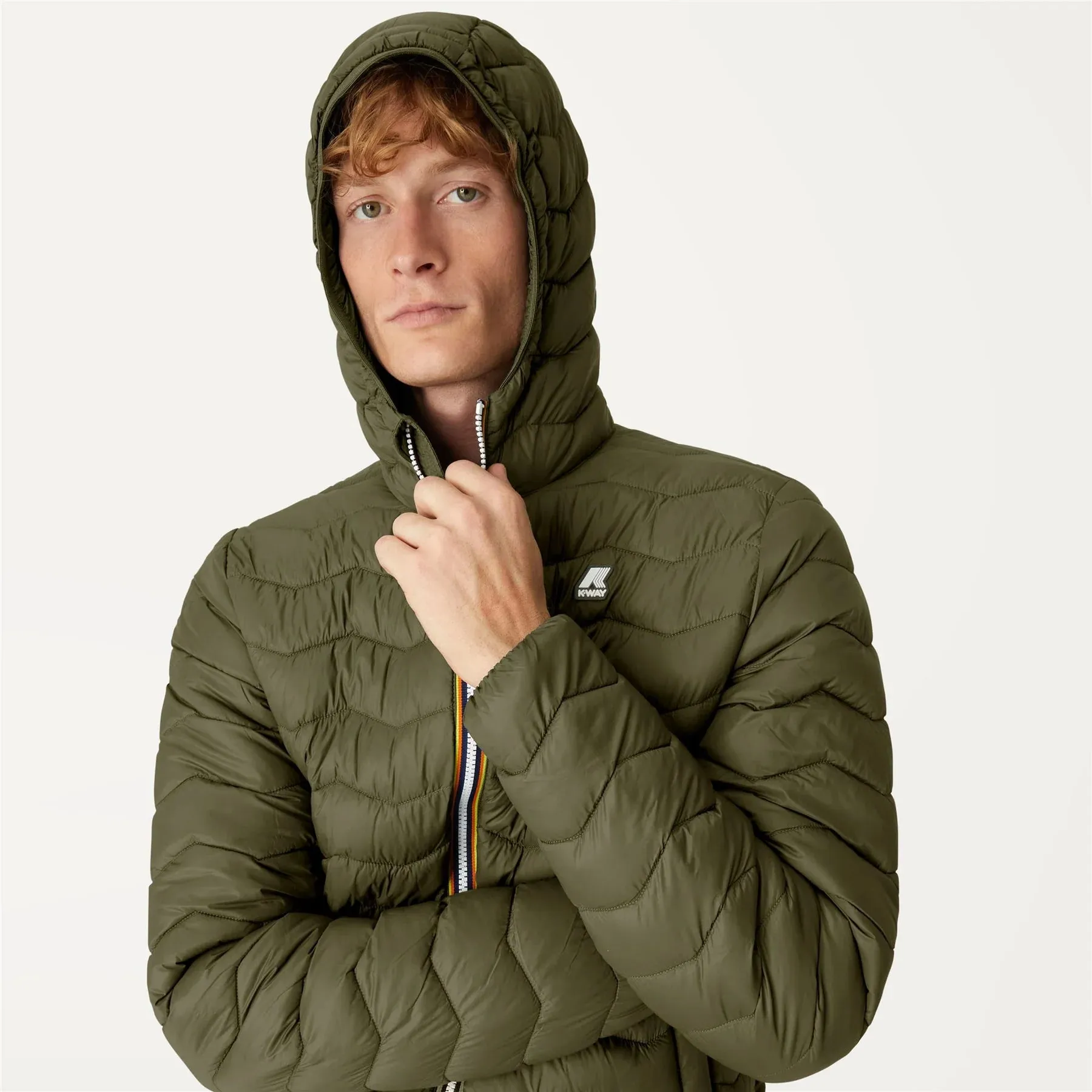 Jack Warm - Men's Quilted Packable Puffer Jacket in Green Blackish