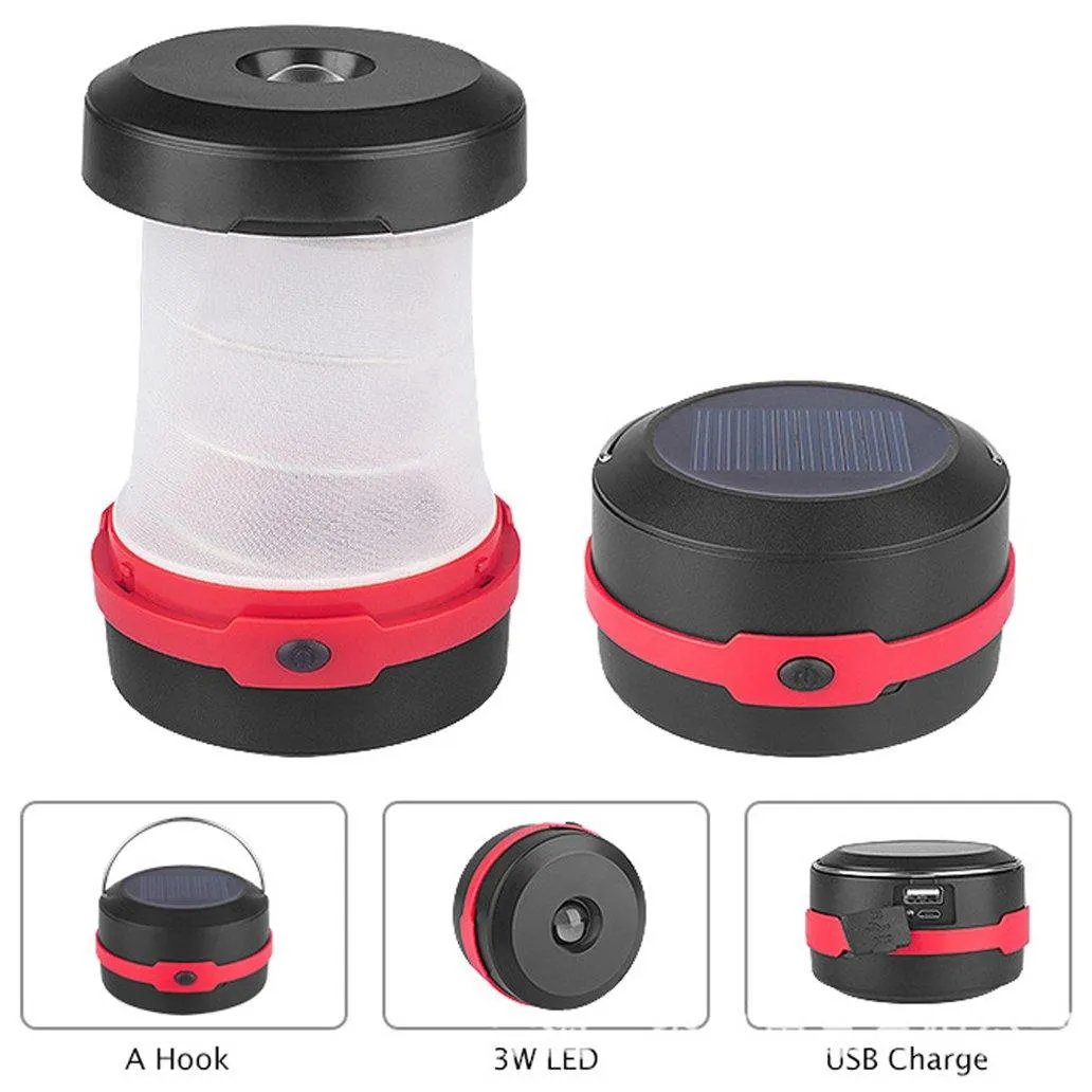 LED Camping Lantern Lights Hand Crank USB Recgargeable Lanterns