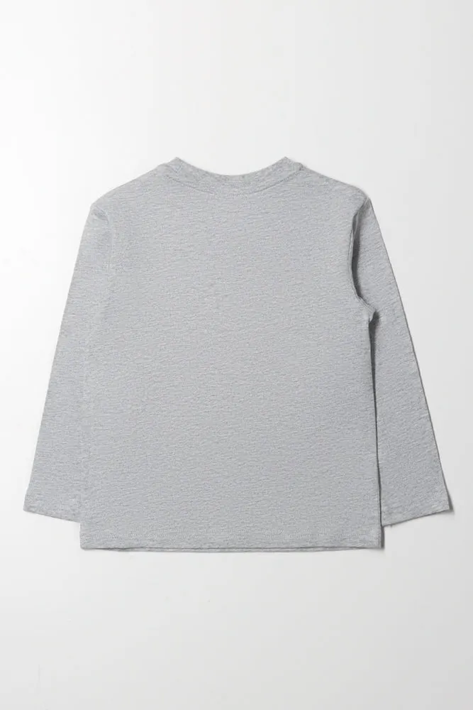 Marvel Sequin Long Sleeve T-Shirt Grey