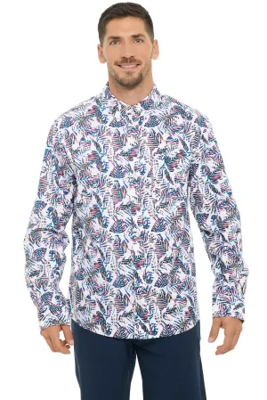 Men's Aricia Sun Shirt | Magnolia Pink Beach Leaves