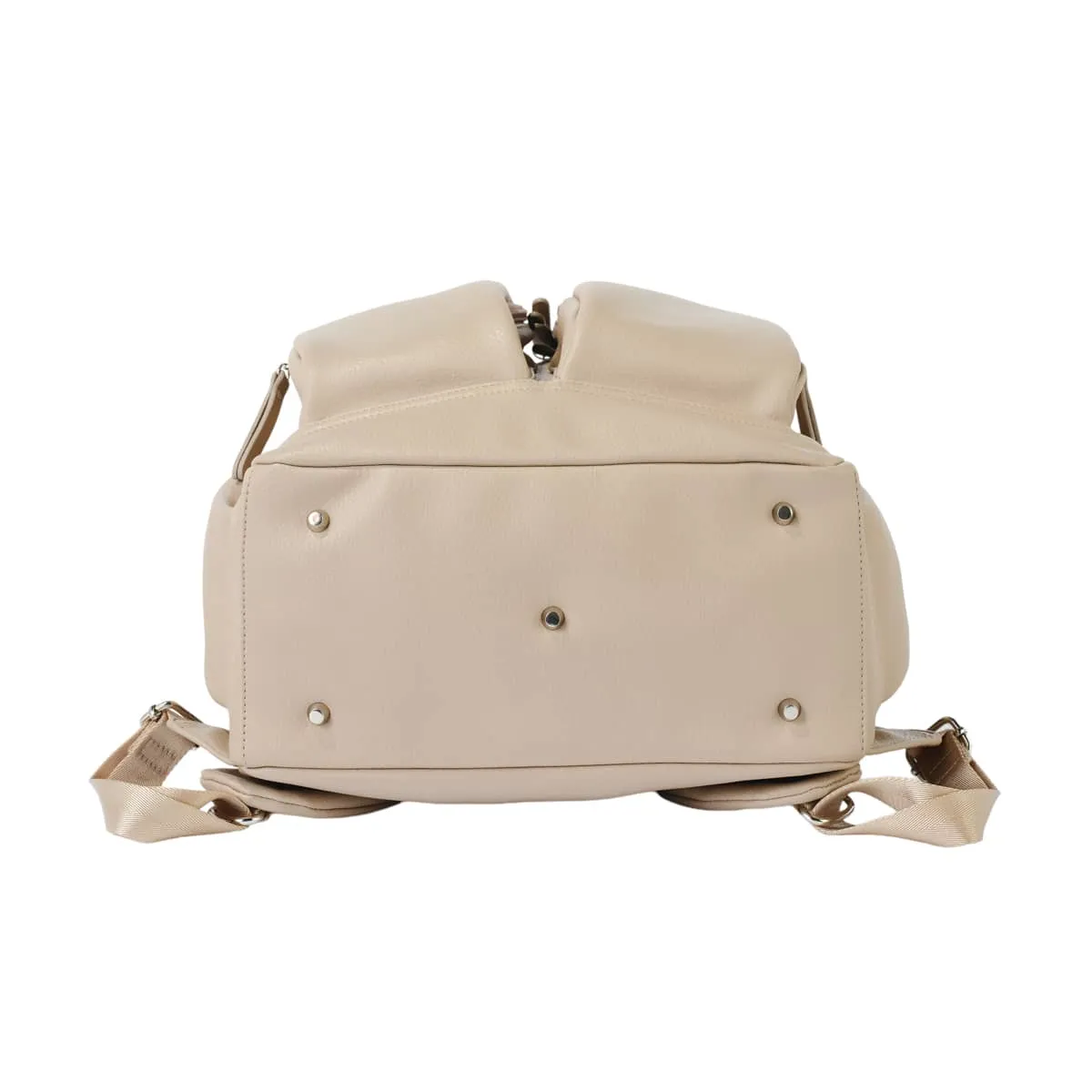 OiOi Vegan Leather Nappy Backpack - Oat Dimple